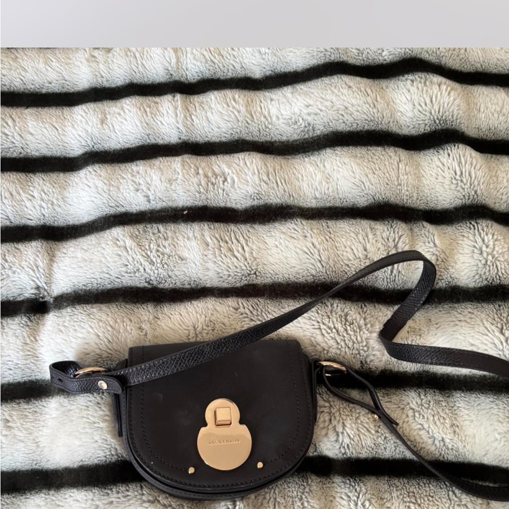 Black Leather Crossbody Bag